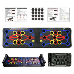 Foldable Push Up Board with Grip Bar for Full Body Training