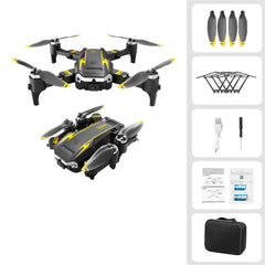 S6Pro Folding Brushless Dual Camera Obstacle Avoidance Drone - 3 Battery Yellow