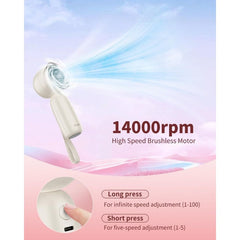 Funme Turbo Pocket Fan - 14000RPM 5-Speed 3000mAh with Display