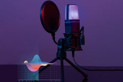 Gaming RGB USB Condenser Microphone for PC with Tripod