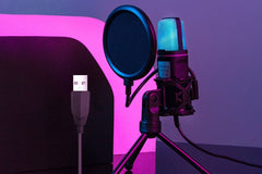 Gaming RGB USB Condenser Microphone for PC with Tripod