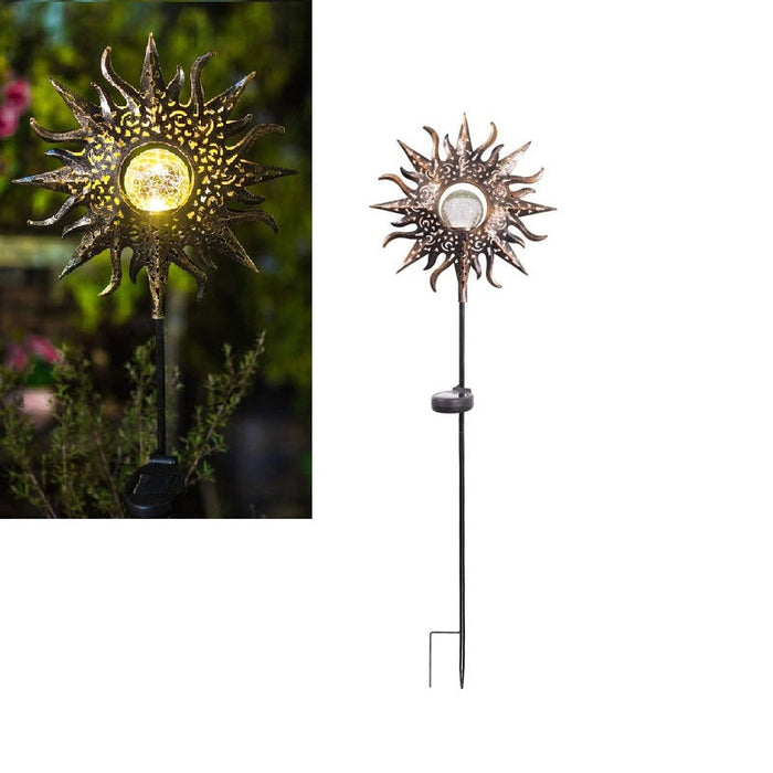 Garden Hollow Metal Solar Light - Waterproof LED for Walkway Yard