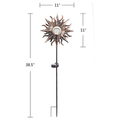 Garden Hollow Metal Solar Light - Waterproof LED for Walkway Yard