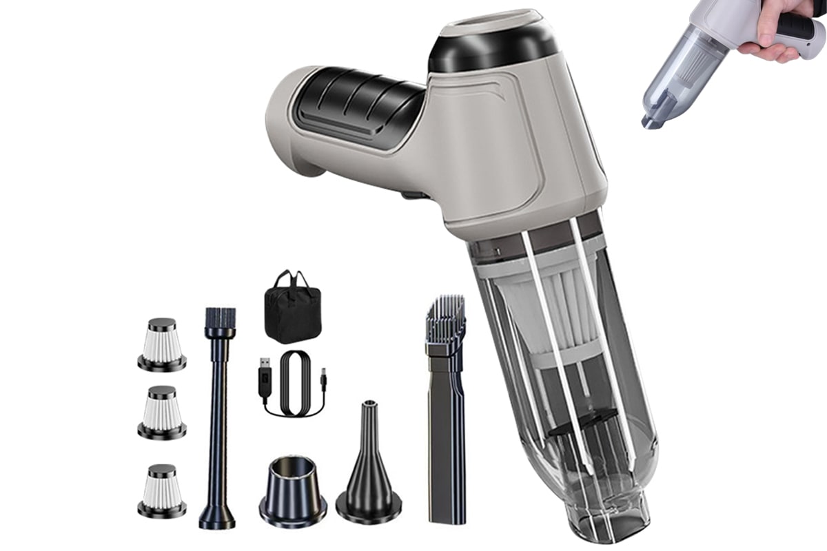 Portable Cordless Car Vacuum Cleaner - Rechargeable for Home or Auto