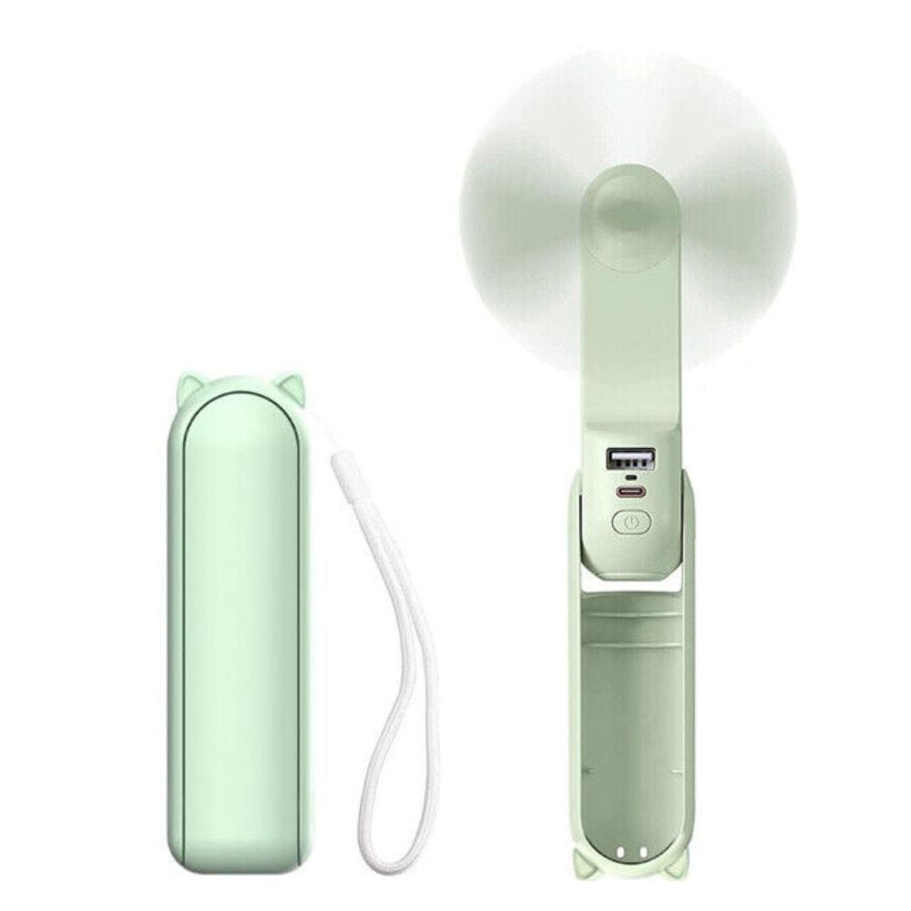 3-in-1 Handheld Pocket Fan - USB-C Rechargeable Mini Battery Operated