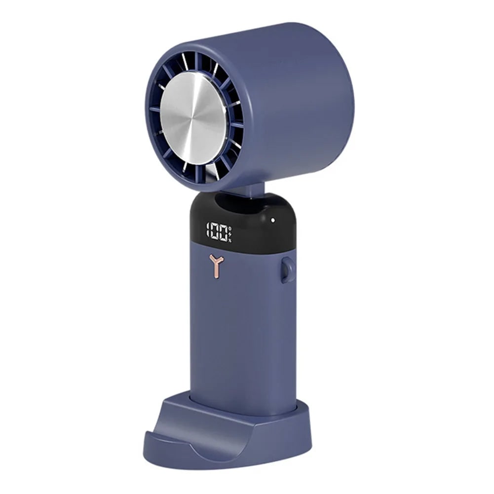 Foldable Handheld Fan with LED Display - 3600mAh USB Rechargeable