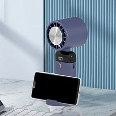 Foldable Handheld Fan - 3600mAh USB Rechargeable 3-Speed with Display