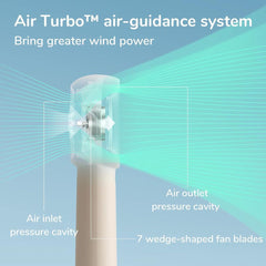 Mini Turbo Handheld Fan - 4000mAh USB Rechargeable 5-Speed