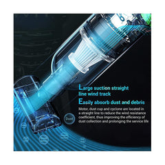 Wireless Handheld Vacuum Cleaner - Mini Dry Wet for Car and Home - Blue