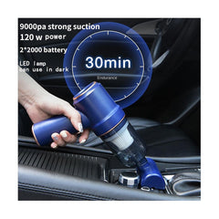 Wireless Handheld Vacuum Cleaner - Mini Dry Wet for Car and Home - Blue