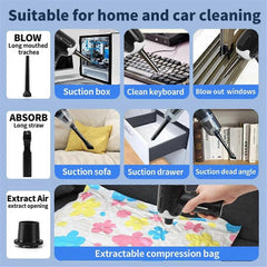 Cordless Car Vacuum Cleaner - 12000Pa Super Suction Brushless Motor