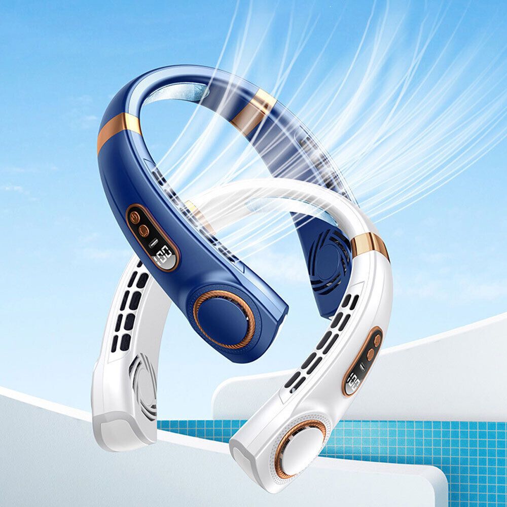 LED Hanging Neck Fan - Portable Cooling Air Conditioner for Outdoor