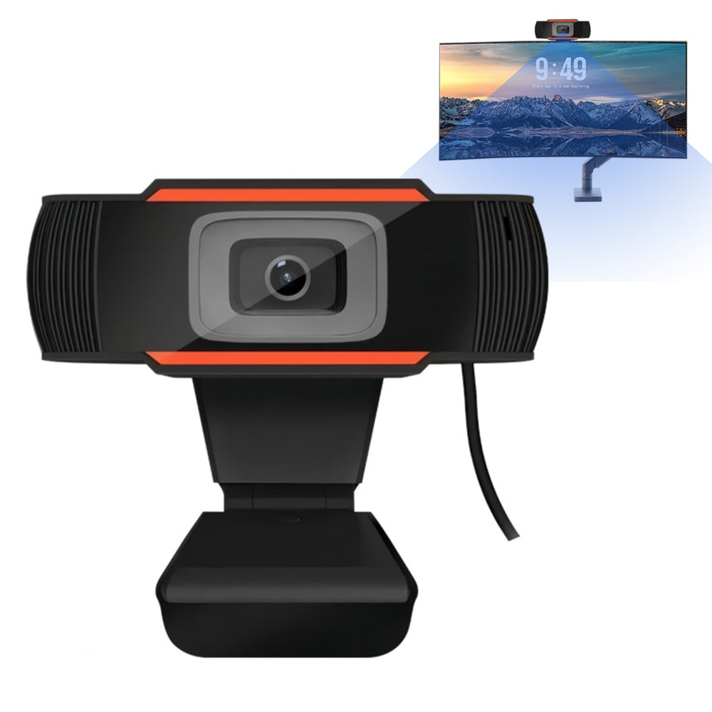 HD Webcam with Built-in Mic and 1080P Wide Angle for Video