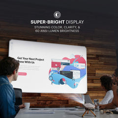 150 Ultra Mini Pico Projector - Rechargeable 1080P Battery & Speaker