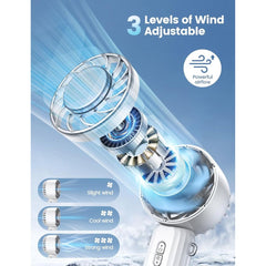 Lamicall Frozen Pad Handheld Fan - Cooling Plate Mini Air Conditioner 3-Speed