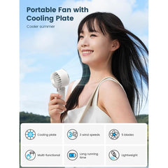 Lamicall Frozen Pad Handheld Fan - Mini Air Conditioner with Cooling Plate