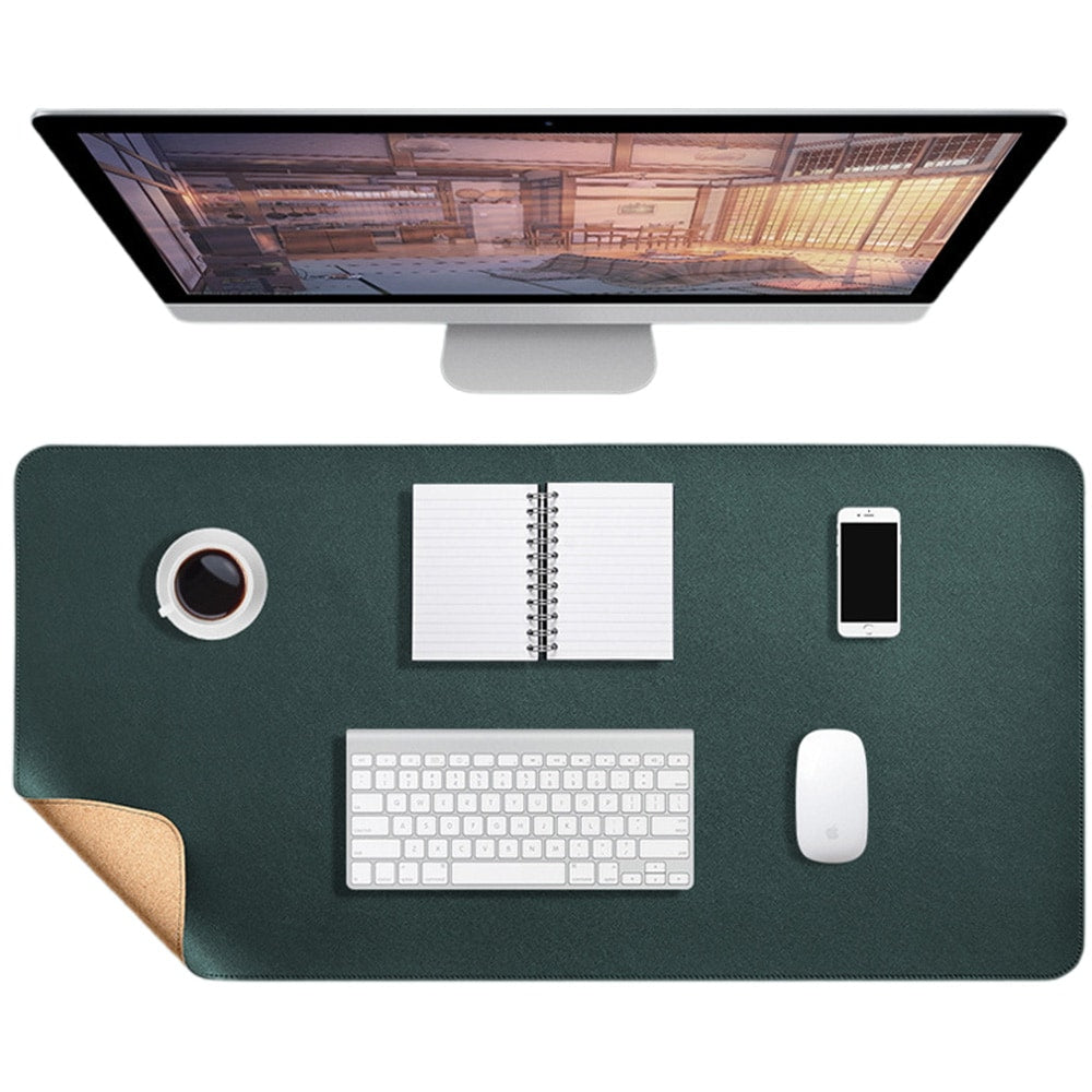 Large Water-Resistant Leather Desk Pad Protector - Non-Slip Mat