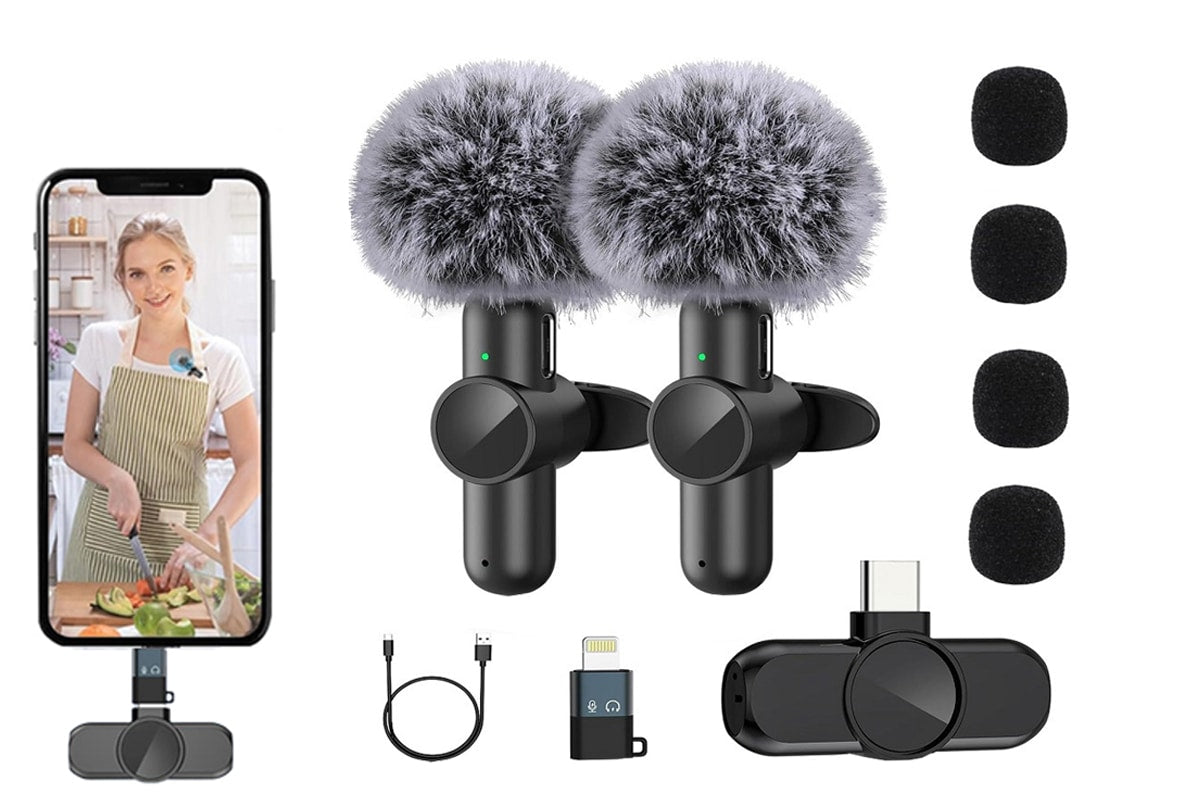 Plug and Play Wireless Lavalier Microphone - For Audio Video Recording