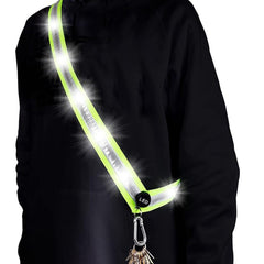 LED Reflective Belt Sash with 3 Light Modes for Night Running