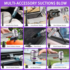 Portable Cordless Handheld Vac - Rechargeable Car Cleaning Tool
