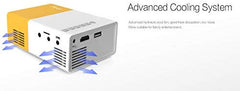Mini Projector - Portable Full Color LED LCD for Kids TV Movies Games