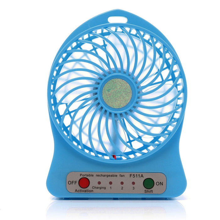 Mini USB Rechargeable Handheld Fan with 3-Speed and 18650 Battery
