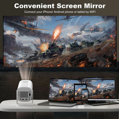 Projector Mini 4K 1080P - Smart Auto Correction 180¡ã Home Cinema