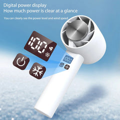 Mini USB Cooling Fan - Handheld with Semiconductor Refrigeration - 1800mAh