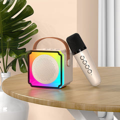 Mini Portable Bluetooth Karaoke Machine with Wireless Mics