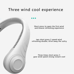Mini USB Bladeless Neck Fan - Rechargeable Hanging Air Cooler