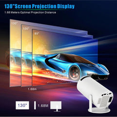 Mini Projector 4K - 180¡ã Rotatable WiFi6 Bluetooth Android 11 Outdoor