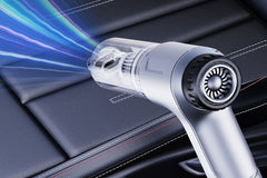 4-in-1 Mini Car Vacuum Cleaner - Grey Rechargeable for Pet Hair Cleaning