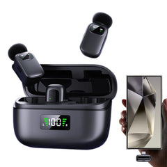 Type-C Mini Wireless Lavalier Microphone - AI Noise Reduction Charging Case