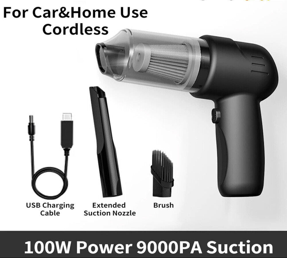Mini Wireless Car Vacuum - USB Rechargeable Handheld Cleaner