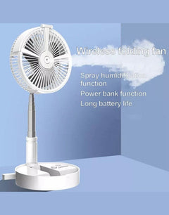 Multifunctional Foldable Fan with Mist and LED Light
