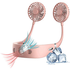 Nevenka Pink Neck Air Conditioner Fan - 360¡ã Cooling with Chip