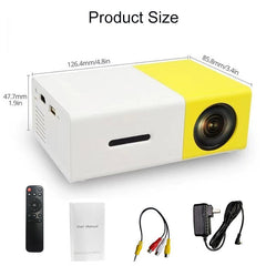 Mini Projector ¨C HDMI/USB, Remote Control, Yellow
