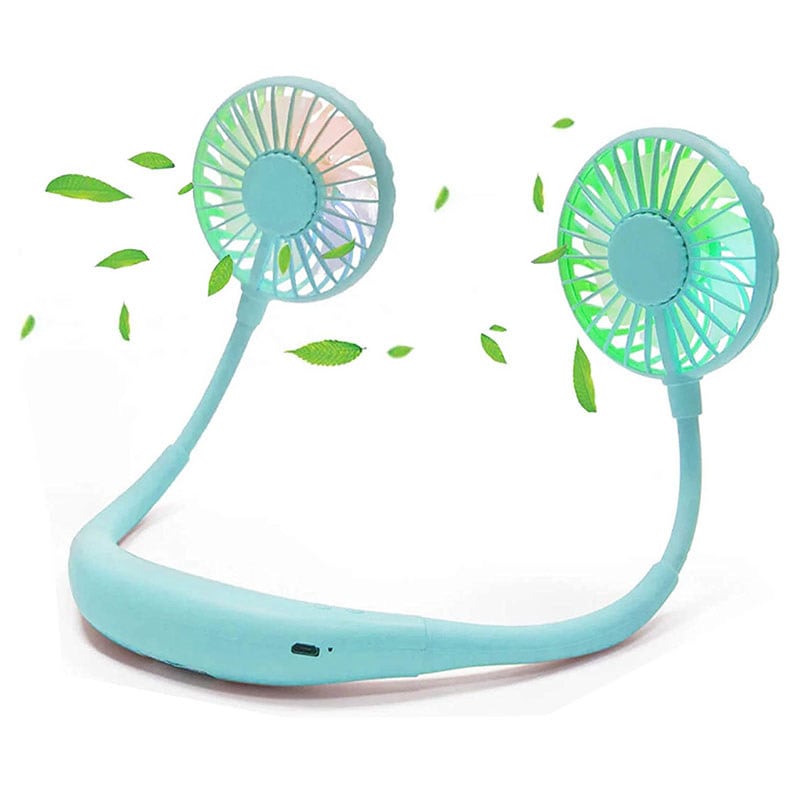 Nevenka Blue Neck Aromatherapy Fan with LED - 360¡ã Rotation