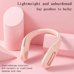 Nevenka Pink USB Neck Fan - Rechargeable 360¡ã Cooling with 3 Speeds