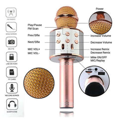 Bluetooth Wireless Karaoke Mic Speaker with USB for KTV