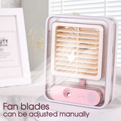 Ozoffer Mini USB Personal Desk Air Conditioner Fan - Portable Cooler