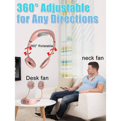 Black Personal Neck Fan with Cooling Chip and 360¡ã Rotation