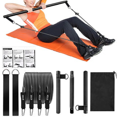 9pcs Pilates Bar Kit with Resistance Bands for Full Body Fitness