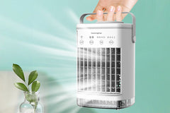 3-in-1 Portable Desktop Air Conditioner - 4 Speeds with LED Light
