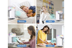 3-in-1 Portable Desktop Air Conditioner - 4 Speeds with LED Light