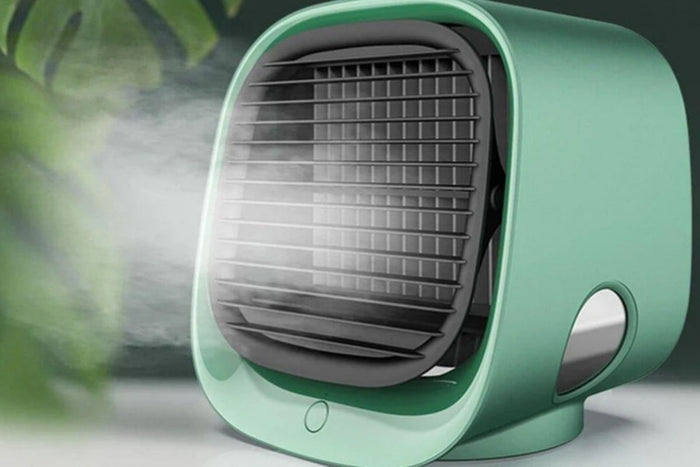 Green Rechargeable Personal Desk Air Conditioner - 3-Speed Cooler