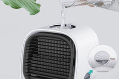 White Rechargeable Personal Desk Air Conditioner - 3-Speed Portable Cooler