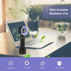 Portable USB Bladeless Handheld Cooler Fan for Outdoor Use