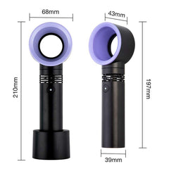 Portable USB Bladeless Handheld Cooler Fan for Outdoor Use