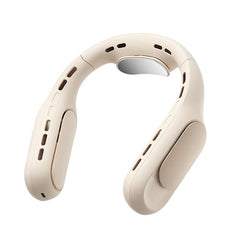 Brown Bladeless Neck Fan with 3+1 Speeds - Wearable Cooling Brace